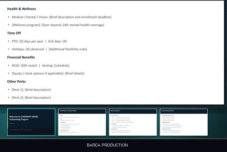 training-onboarding-deck template preview